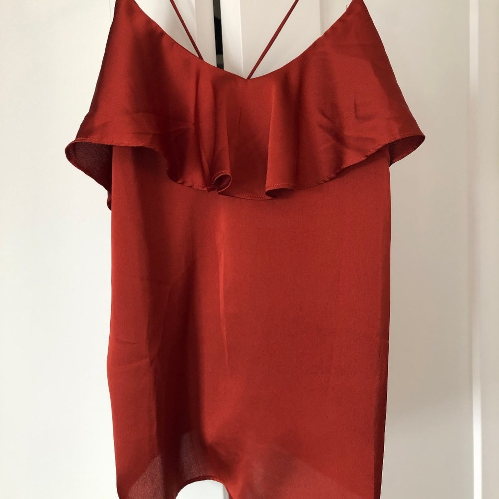 Ruffle Silk Camisole